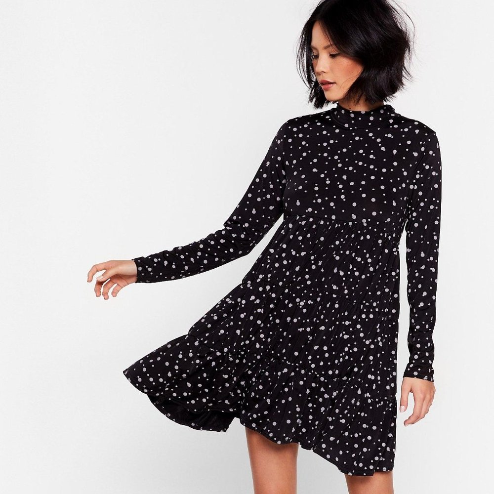 NASTY GAL NWT Tier and Spotty Mini Dress